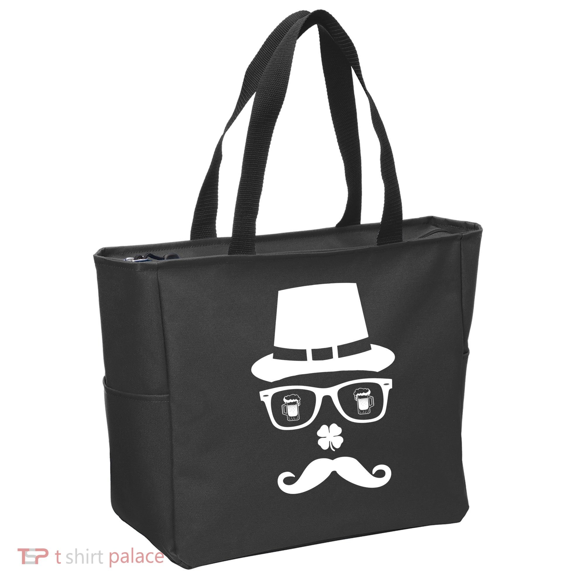 Irish Beer Mustache St. Patrick's Day Face Tote Bag