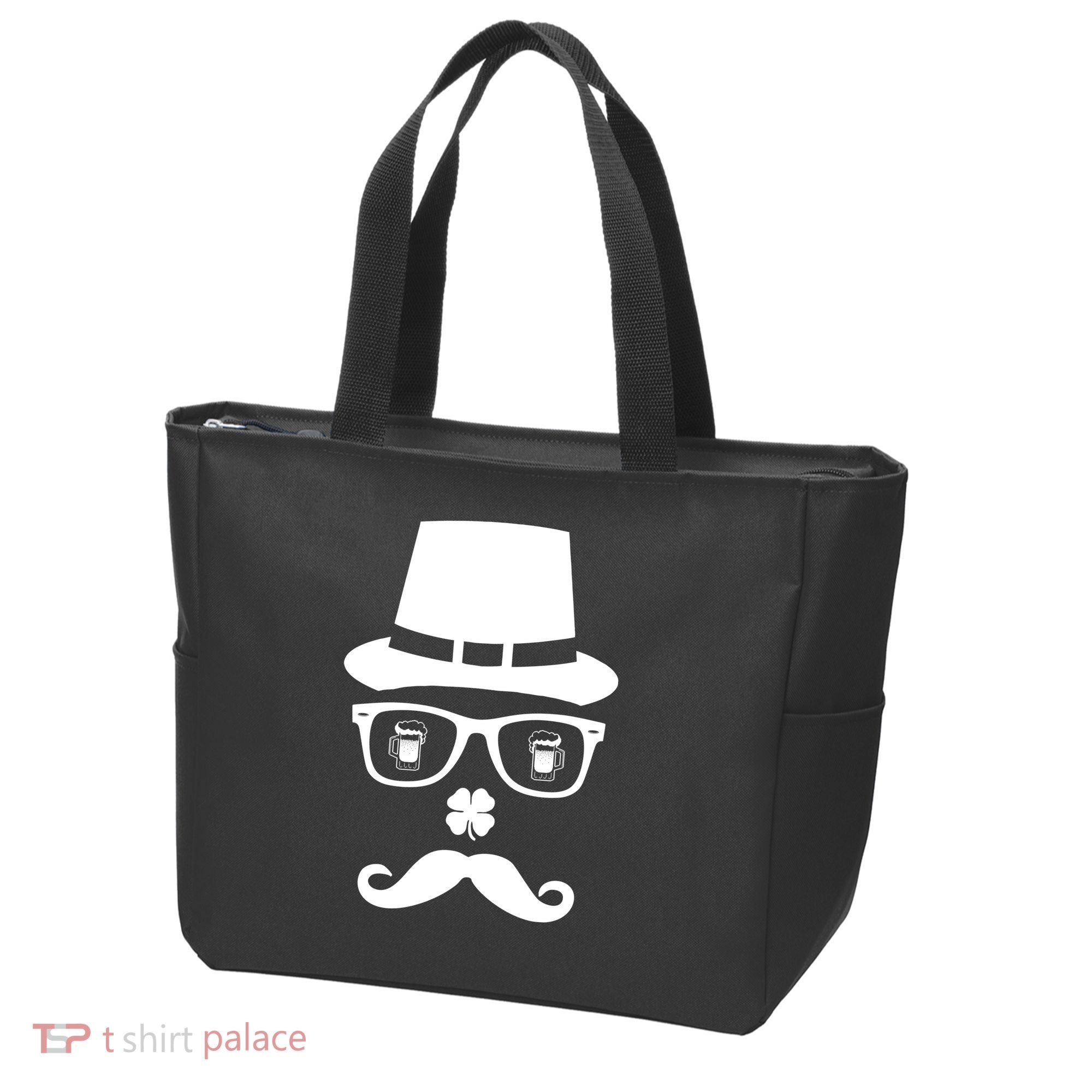 Irish Beer Mustache St. Patrick's Day Face Tote Bag