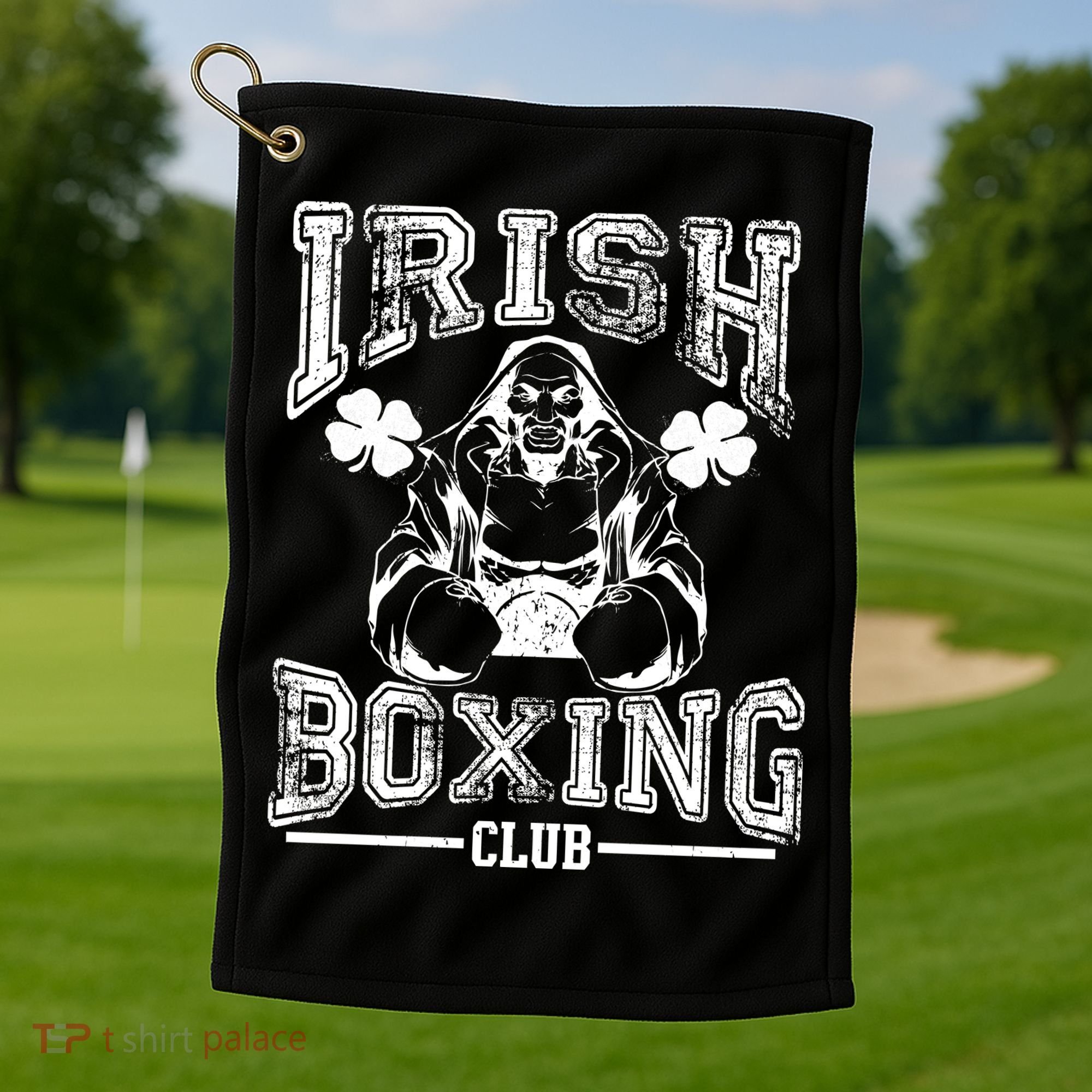 Irish Boxing Club Team Retro Golf Towel
