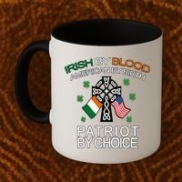 Irish By Blood American By Birth Patriotic By Choice Coffee Mug thumb 2