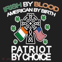 Irish By Blood American By Birth Patriotic By Choice Golf Towel thumb 3