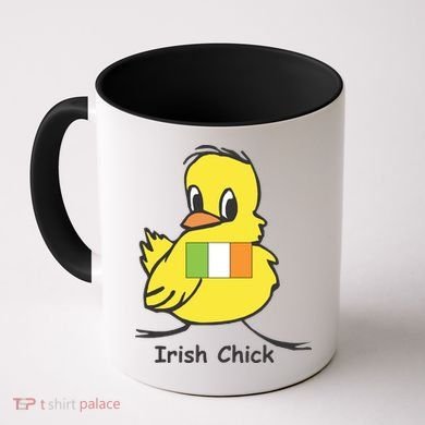 Irish Chick Cute Chicken With Flag Coffee Mug