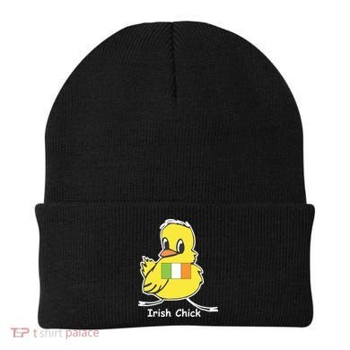 Irish Chick Cute Chicken With Flag Beanie