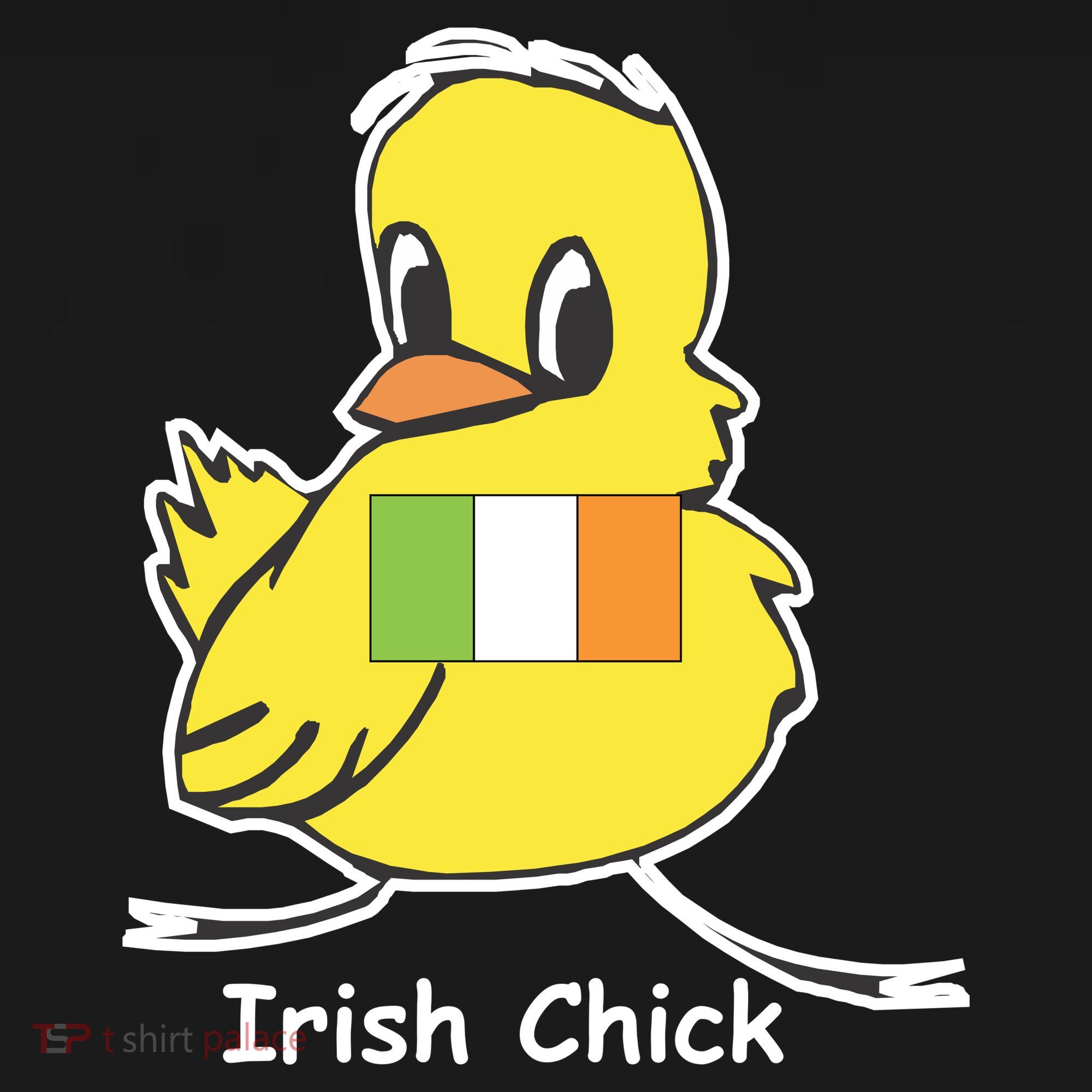 Irish Chick Cute Chicken With Flag Women's Hoodie