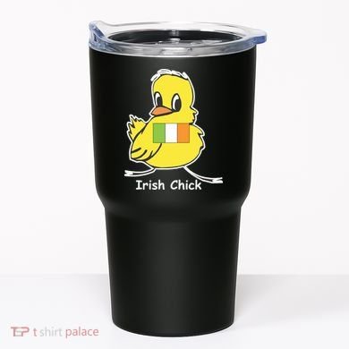 Irish Chick Cute Chicken With Flag Tumbler