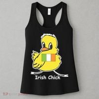 Irish Chick Cute Chicken With Flag Women's Tank Top thumb 3