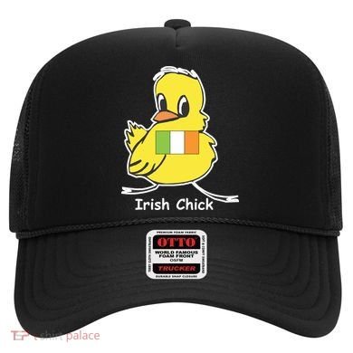 Irish Chick Cute Chicken With Flag Hat