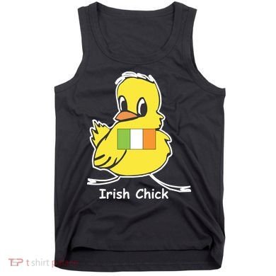 Irish Chick Cute Chicken With Flag Tank Top