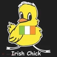 Irish Chick Cute Chicken With Flag Golf Towel thumb 3