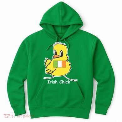 Irish Chick Cute Chicken With Flag Hoodie
