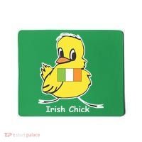 Irish Chick Cute Chicken With Flag Mousepad thumb 0