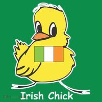 Irish Chick Cute Chicken With Flag Women's Long Sleeve Shirt thumb 2