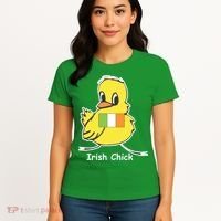 Irish Chick Cute Chicken With Flag Women's T-Shirt thumb 4