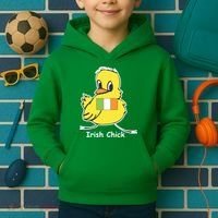 Irish Chick Cute Chicken With Flag Kids Hoodie thumb 2