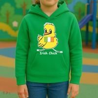 Irish Chick Cute Chicken With Flag Kids Hoodie thumb 3