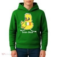 Irish Chick Cute Chicken With Flag Kids Hoodie thumb 4
