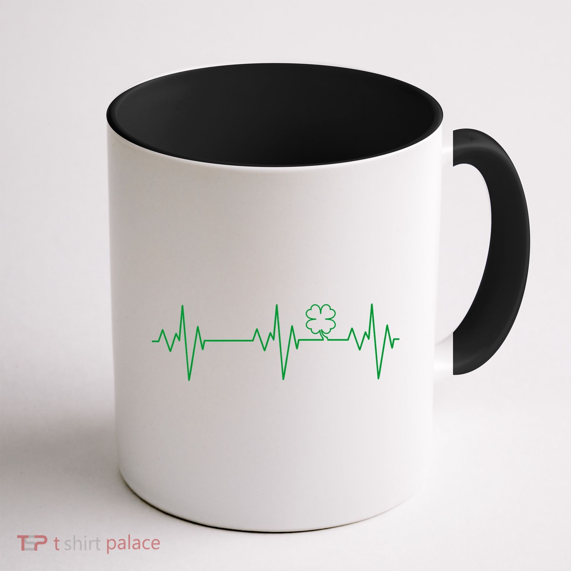Irish Clover Heartbeat Funny St. Patrick's Day Coffee Mug