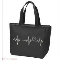 Irish Clover Heartbeat Funny St. Patrick's Day Tote Bag thumb 3