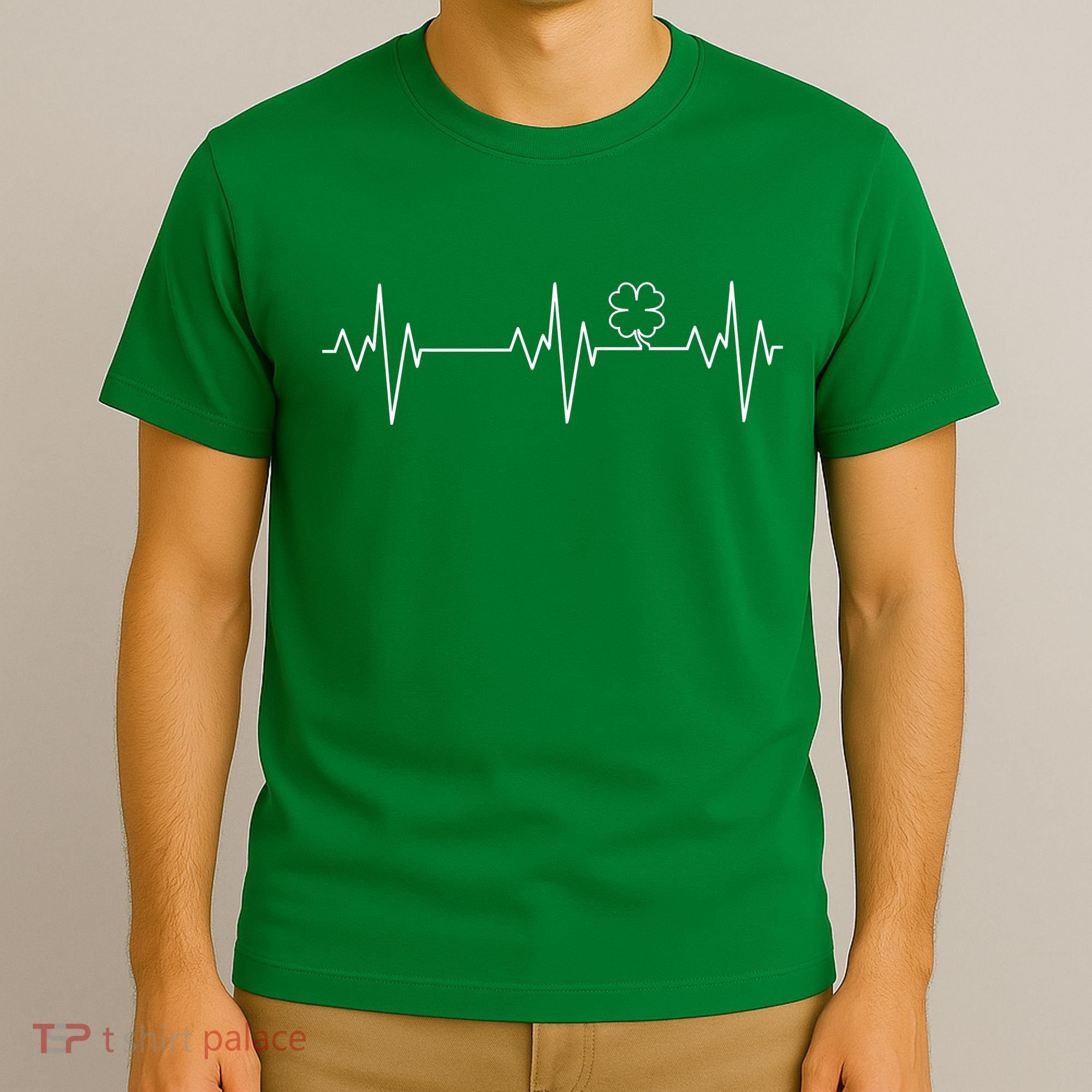 Irish Clover Heartbeat Funny St. Patrick's Day T-Shirt