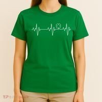 Irish Clover Heartbeat Funny St. Patrick's Day T-Shirt thumb 4