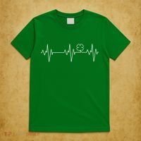 Irish Clover Heartbeat Funny St. Patrick's Day T-Shirt thumb 5