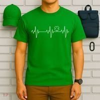 Irish Clover Heartbeat Funny St. Patrick's Day T-Shirt thumb 6