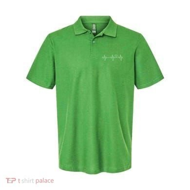 Irish Clover Heartbeat Funny St. Patrick's Day Polo