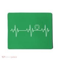 Irish Clover Heartbeat Funny St. Patrick's Day Mousepad thumb 0