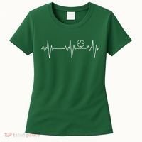Irish Clover Heartbeat Funny St. Patrick's Day Women's T-Shirt thumb 0