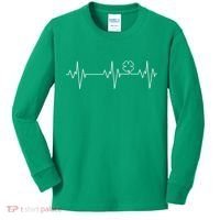 Irish Clover Heartbeat Funny St. Patrick's Day Kids Long Sleeve Shirt thumb 0