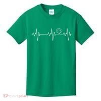 Irish Clover Heartbeat Funny St. Patrick's Day Kids T-Shirt thumb 0