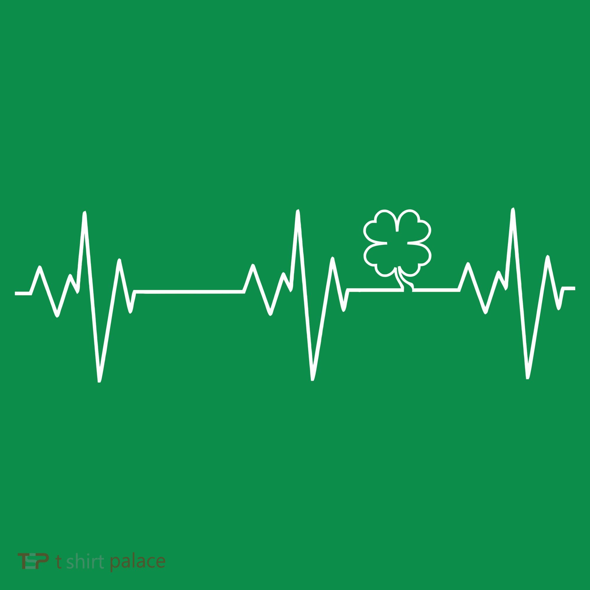 Irish Clover Heartbeat Funny St. Patrick's Day Kids T-Shirt