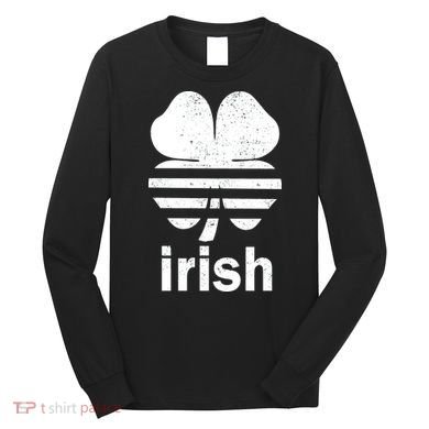 Irish Clover Soccer Logo St. Patricks Day Long Sleeve Shirt
