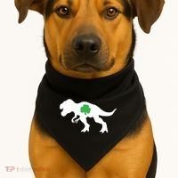 Irish Clover T-Rex USA-Made Doggie Bandana thumb 1
