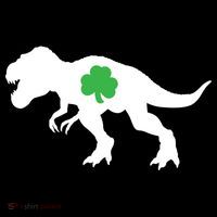 Irish Clover T-Rex USA-Made Doggie Bandana thumb 2