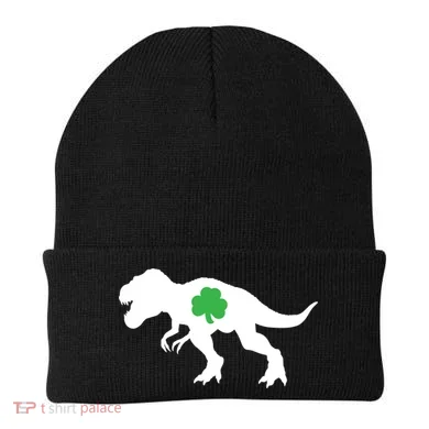Irish Clover T-Rex Beanie