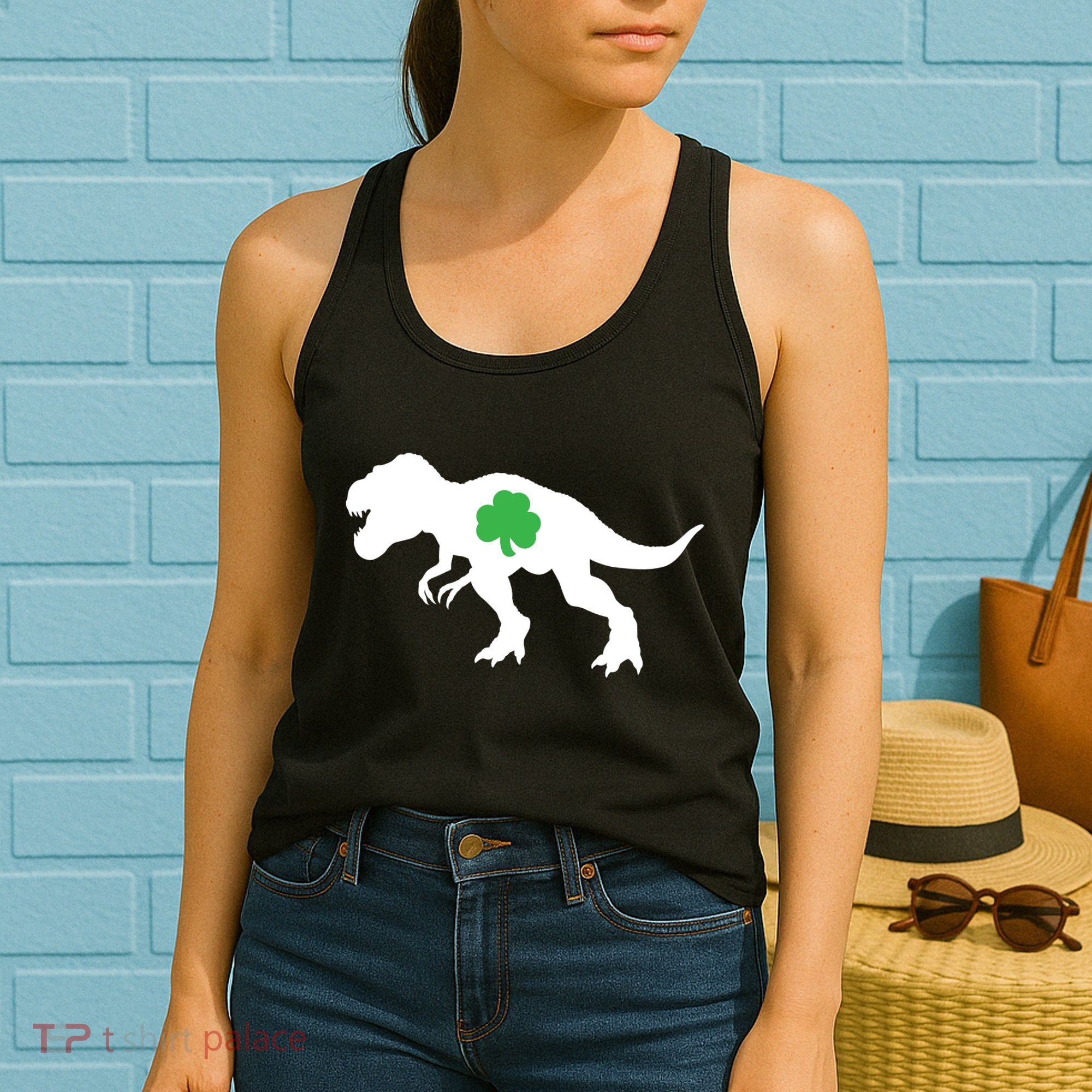 Irish Clover T-Rex Women's Tank Top