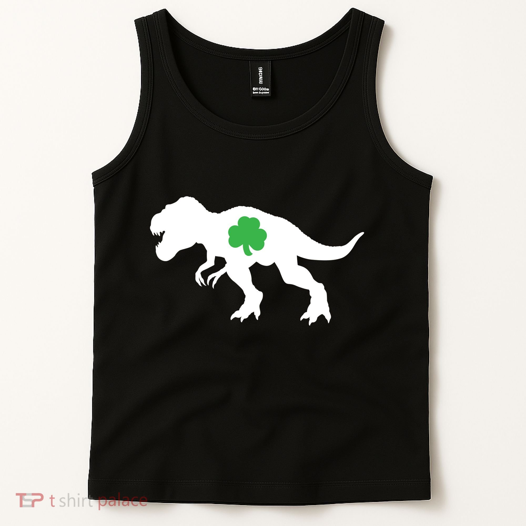 Irish Clover T-Rex Tank Top