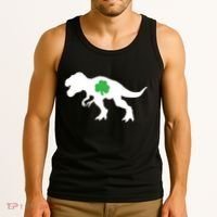 Irish Clover T-Rex Tank Top thumb 3
