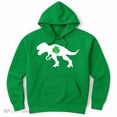 Irish Clover T-Rex Hoodie