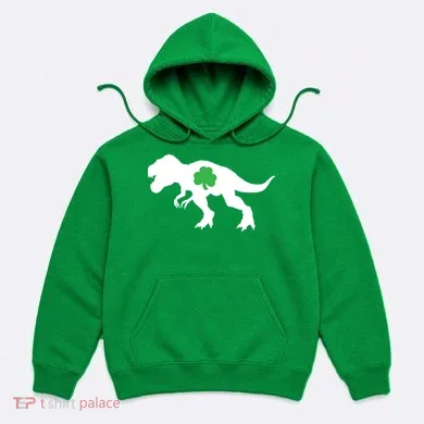 Irish Clover T-Rex Hoodie