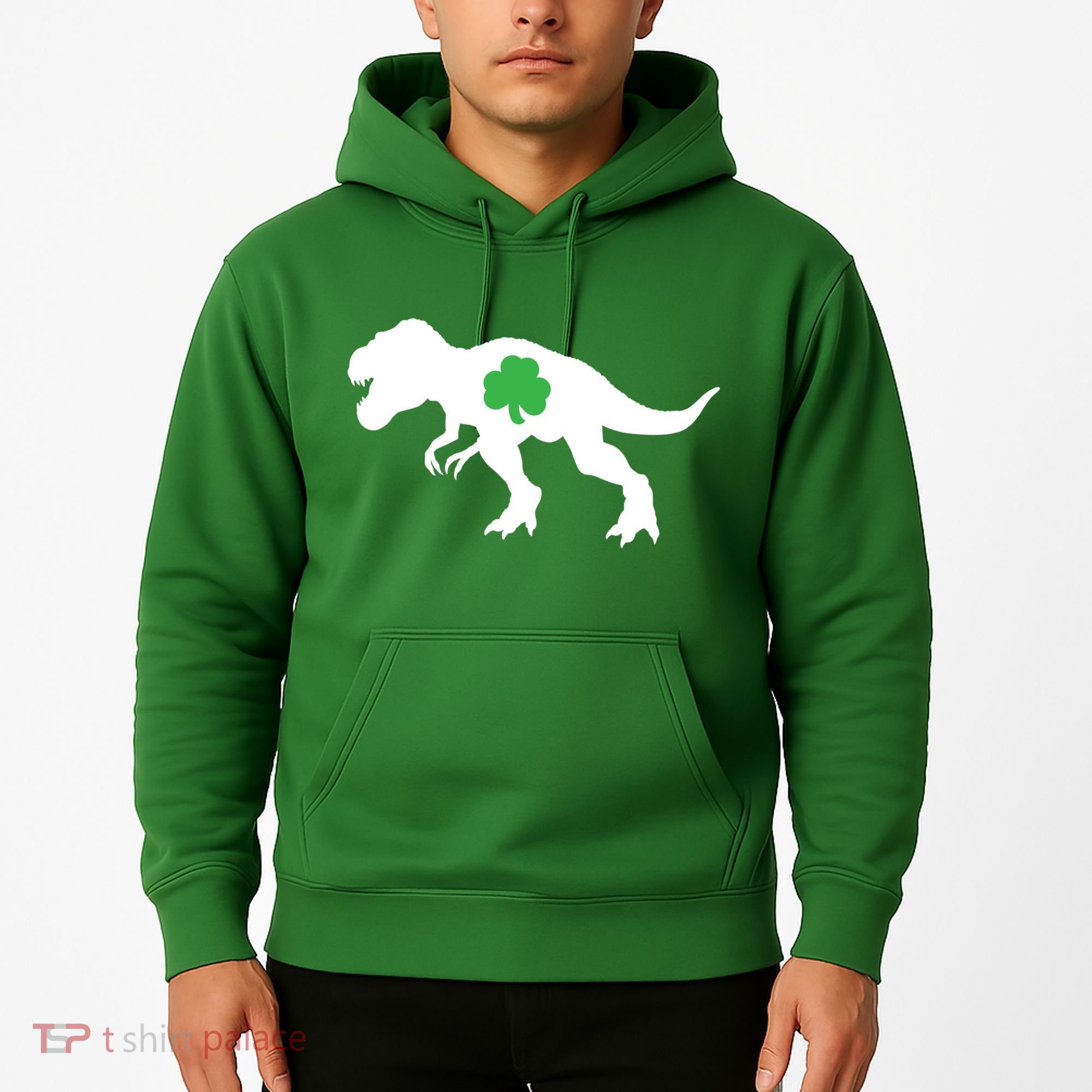 Irish Clover T-Rex Hoodie