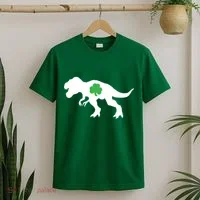 Irish Clover T-Rex T-Shirt thumb 2