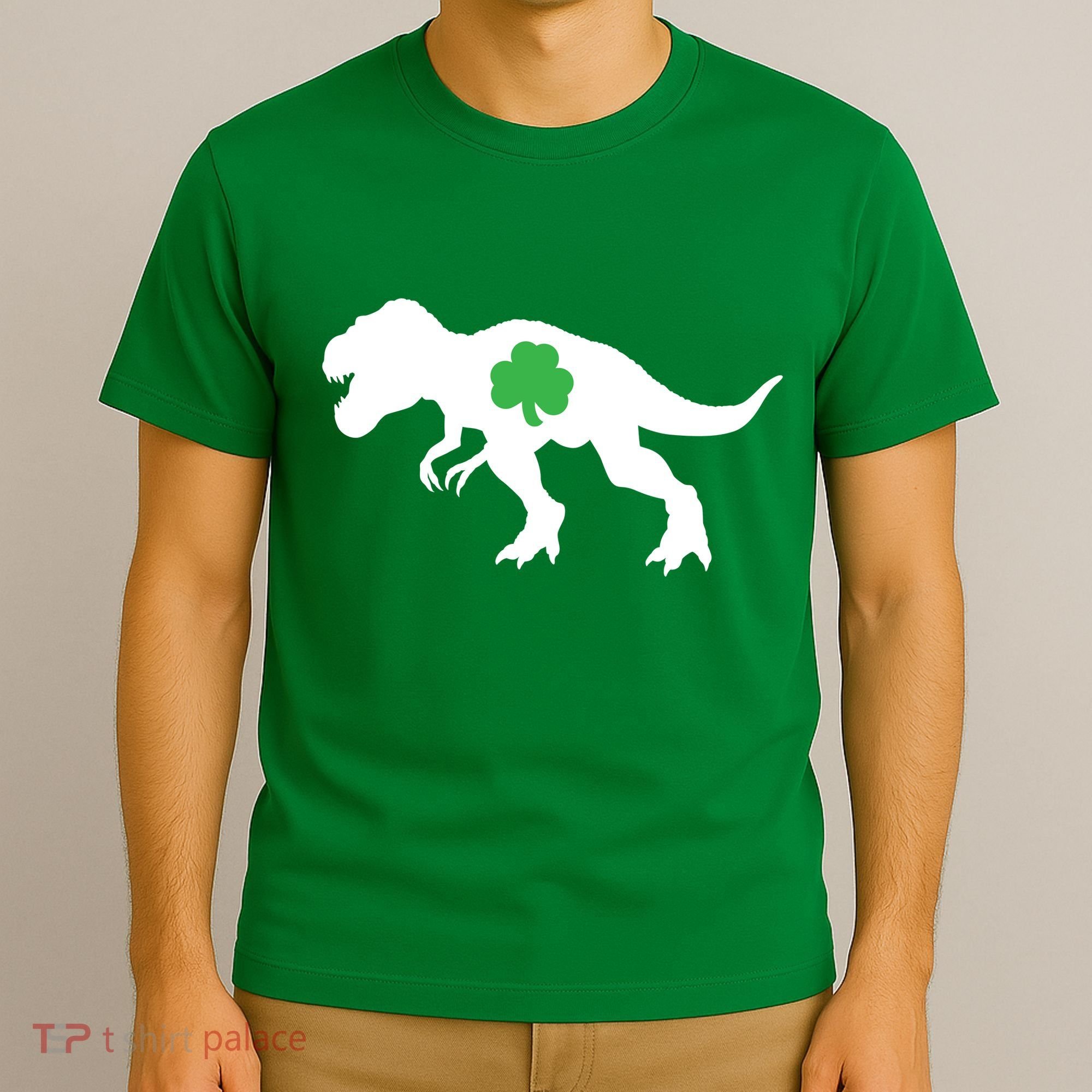 Irish Clover T-Rex T-Shirt