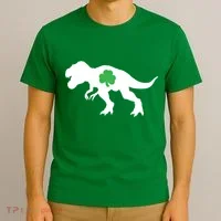 Irish Clover T-Rex T-Shirt thumb 3