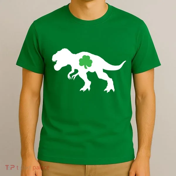 Irish Clover T-Rex T-Shirt