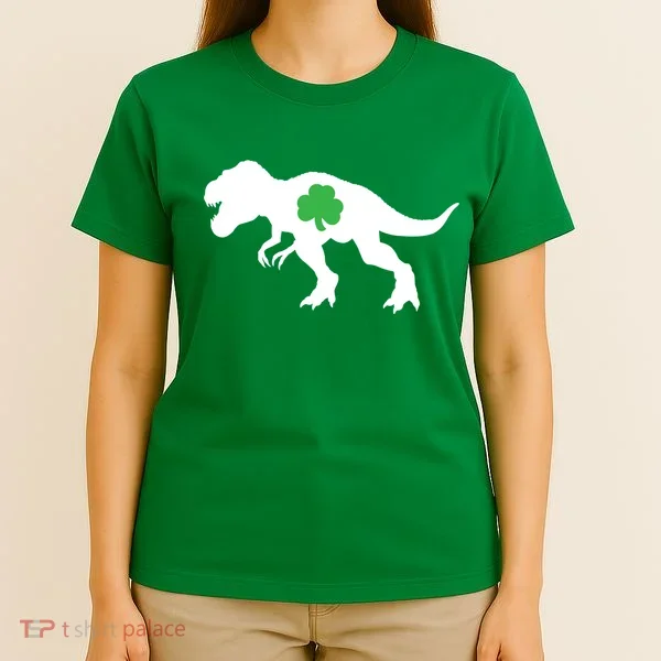 Irish Clover T-Rex T-Shirt