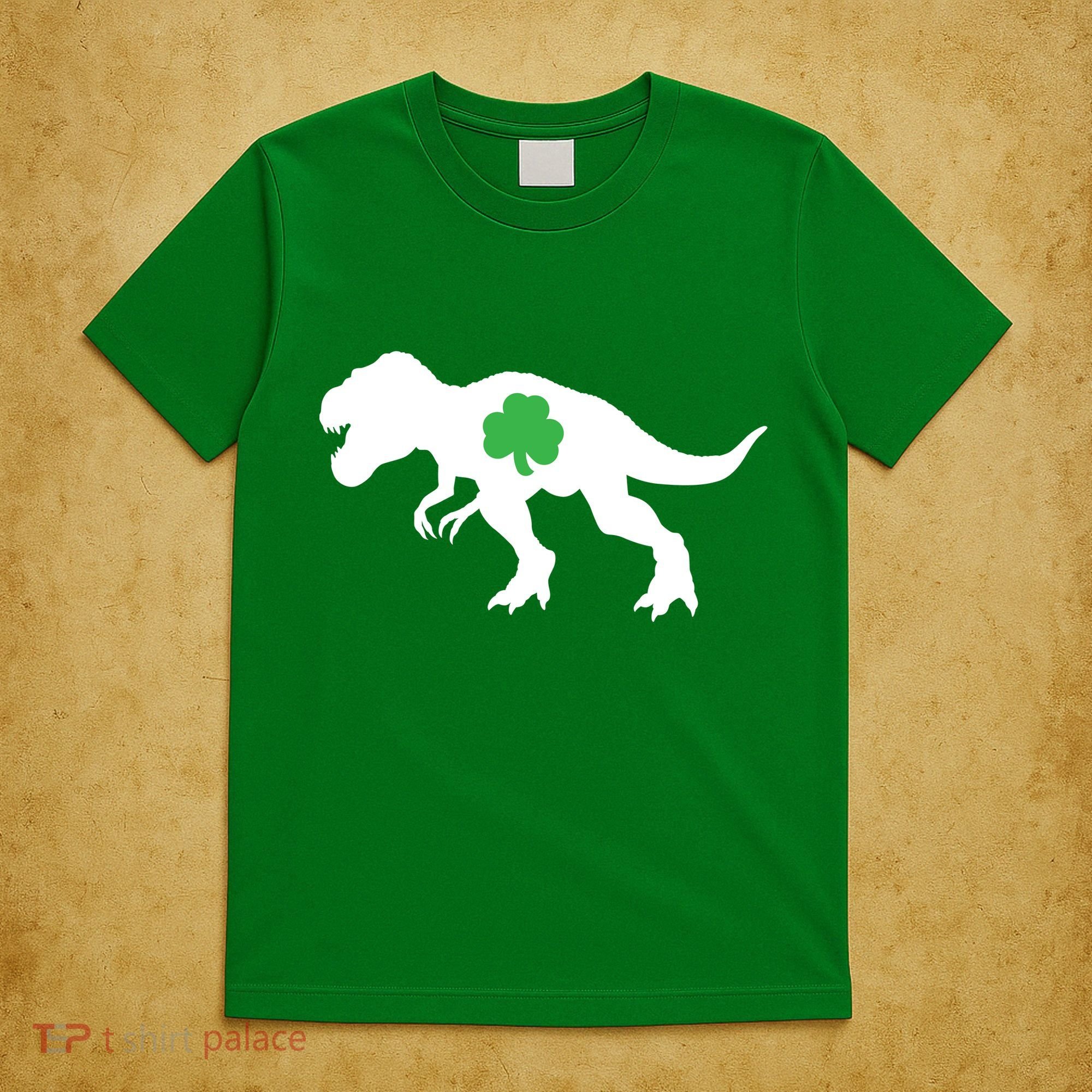 Irish Clover T-Rex T-Shirt