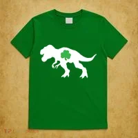 Irish Clover T-Rex T-Shirt thumb 5