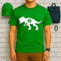 Irish Clover T-Rex T-Shirt thumb 6